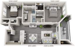 Embassy Floor Plan at The Citizen at Shirlington Village, Arlington, 22206