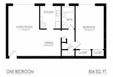 WJM Cedar Apartments 1 Bedroom Apartment