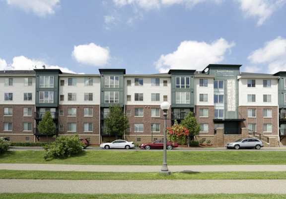 Exterior of Apartment Building at Joseph's Pointe at Upper Landing Apartments, St. Paul, MN