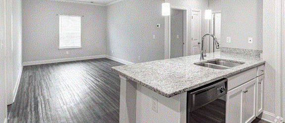 a kitchen with a sink and a window