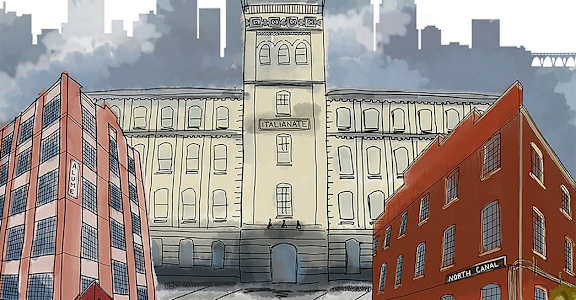 Artist rendering of buildings at The Locks Apartments, Richmond, 23219