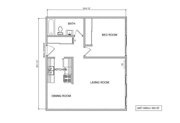 Floor Plan  1 BR