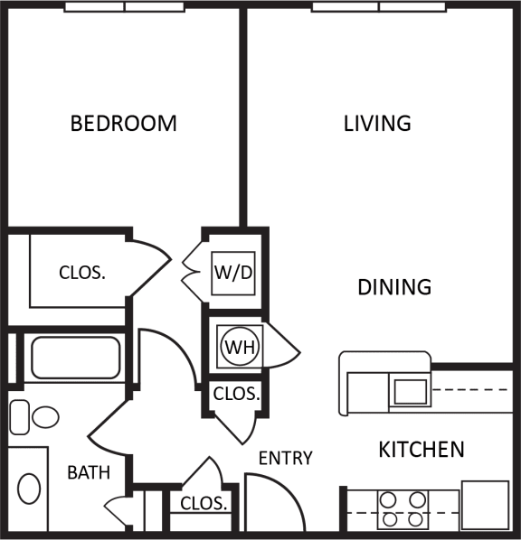Floor Plan  1 Bedroom | 1 Bath