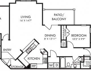 Catawba. 3 bedroom apartment. Kitchen with bartop open to living/dinning rooms. 2 full bathrooms, double vanity in master. Walk-in closets. Patio/balcony. Storage room.