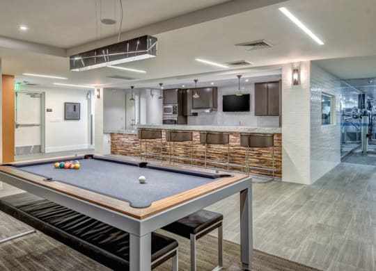 Event room with kitchen  at Esprit Apartments, Marina del Rey