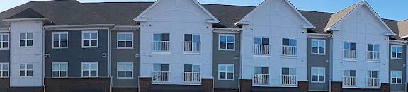 Street view of Rock Spring Station Apartments