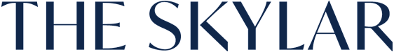 The image contains the text "THE SKYLAR" in blue.
