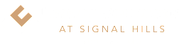 The image is a logo for Legacy Commons at Signal Hills, a living community for individuals aged 55 and above.