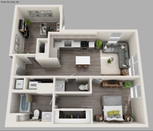Floor Plan  2 bedroom 1.5 bathrooms