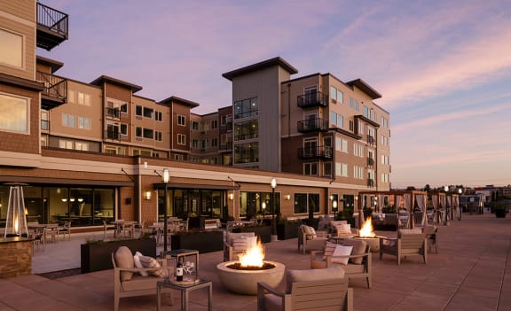 Exterior Patio at Harbor Heights 55+ Community, Olympia, Washington