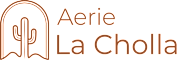 A logo with a cactus and the words "Aerie La Cholla".