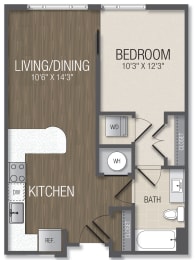 A3 Floor Plan at The Metropolitan Downtown Columbia, Maryland