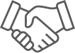 A black and white image of two hands shaking.