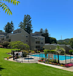 aerial view of apartment buildings
