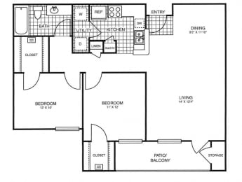 Park at Rolling Hills Apartments | The Wanderer Floor Plan