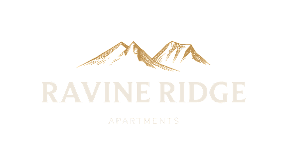 The image is a logo for Ravine Ridge Apartments.