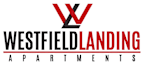The image is a logo for Westfield Landing Apartments.