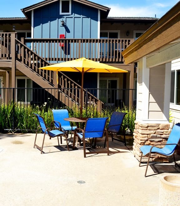 Side view of pool at Village Grove