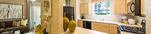 Living room and Kitchen at THE CLUBS AT RHODES RANCH APARTMENT HOMES, Las Vegas, NV, 89148