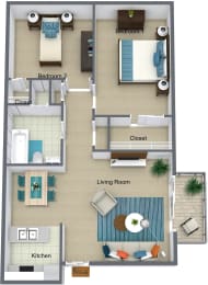  Floor Plan Two Bedroom