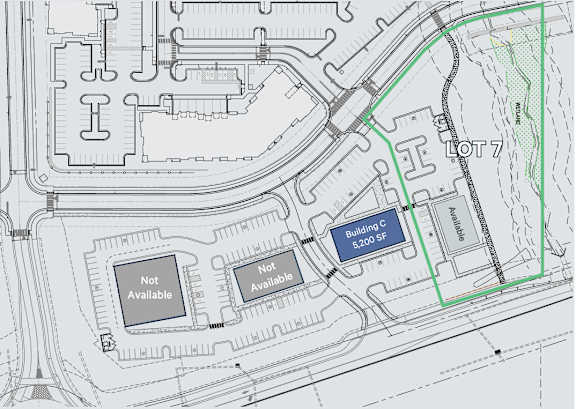 A map shows a layout of a building with a section labeled "Building C 5,200 SF".