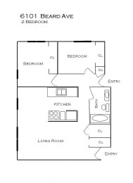 Beard Ave Apartments floorplan, Brooklyn Center, Minnesota
