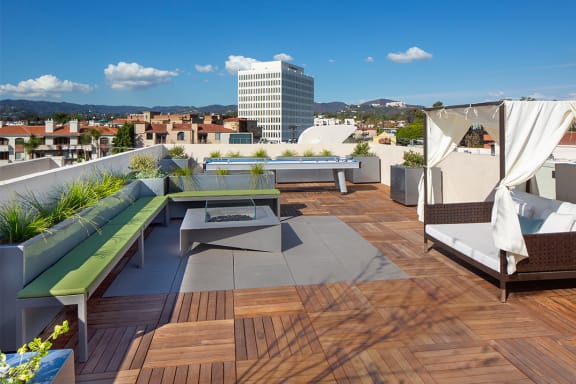 mysuite at acacia furnished apartments roof top luxury rooftop cabana brentwood los angeles co living nms properties
