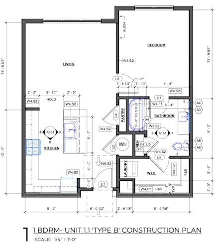 Floor Plan  1 Bedroom