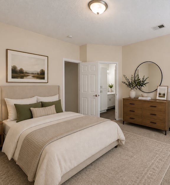a living room with a couch and a coffee table at Abbington Place Apartments, North Carolina