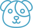 animated blue bear appearing out of the dark
