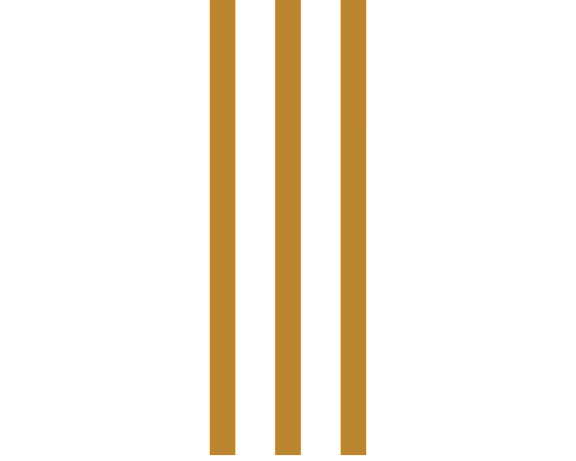 Three vertical bars of equal height with a black background.