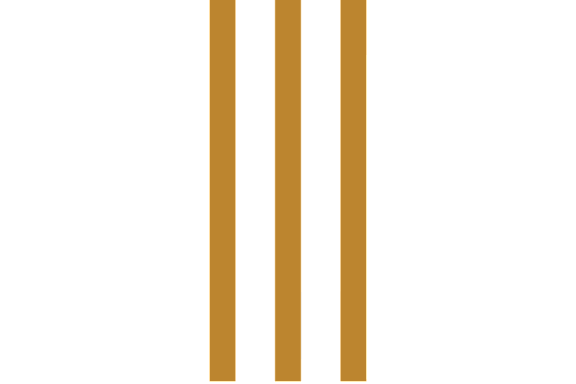 Three vertical bars of equal height with a black background.