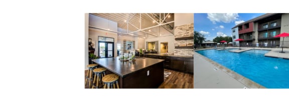 Entertaining Kitchen And Dining at Aviator at Brooks Apartments, Clear Property Management, San Antonio, TX