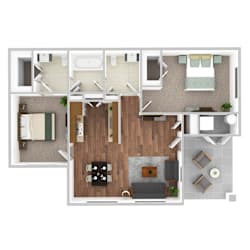 Floor Plan 2 Bedroom