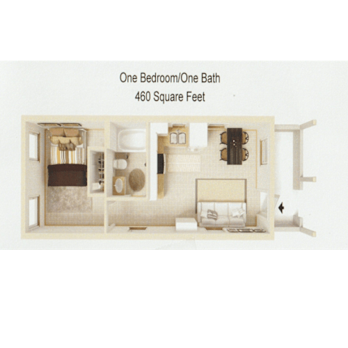 Floor Plan  1 bedroom