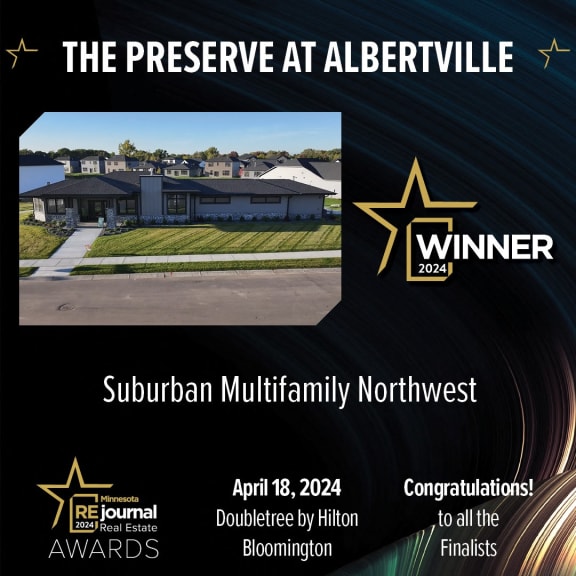 a poster for the preserve at albertville contest with a picture of a house