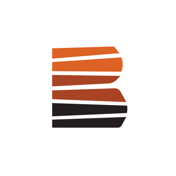 A graphic with orange and black stripes.