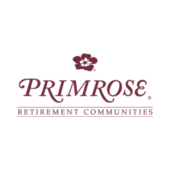 A logo for Primrose Retirement Communities featuring a flower.