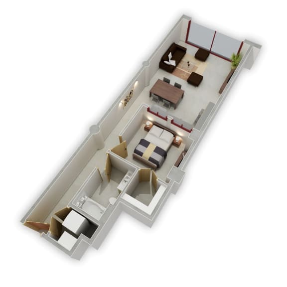 Buzza Lofts_1 Bedroom  A Floor Plan