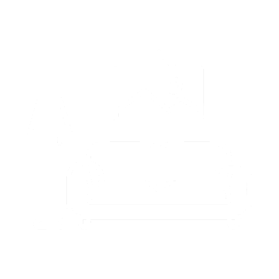 A white icon depicts a couch, a floor lamp, and a picture frame with a photo inside.