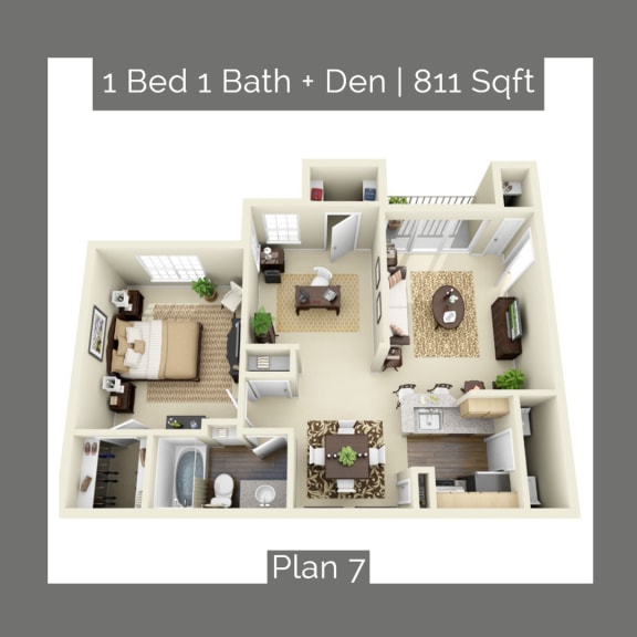 1 Bed plan