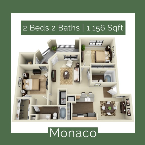 Monaco at Mission at La Villita Apartments in Irving, TX offers 1, 2 & 3 bedroom apartment homes with appliances.