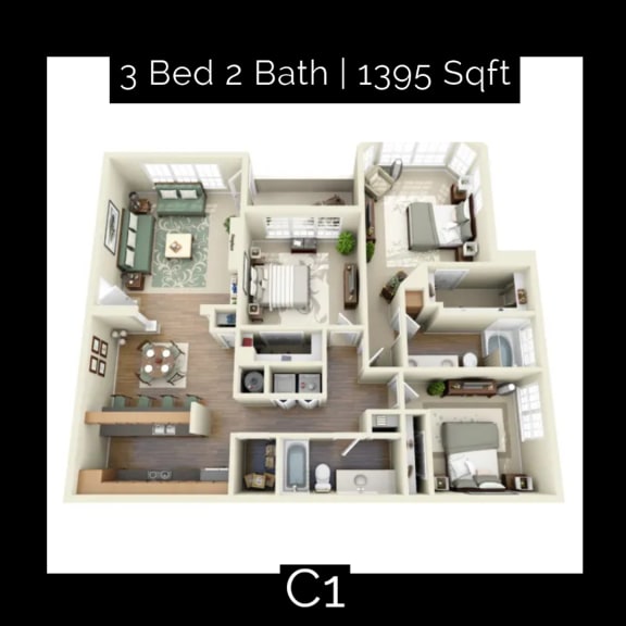 Turnberry Isle Apartments in Dallas, TX offers 1,2 and 3 Bedroom Apartment Homes.