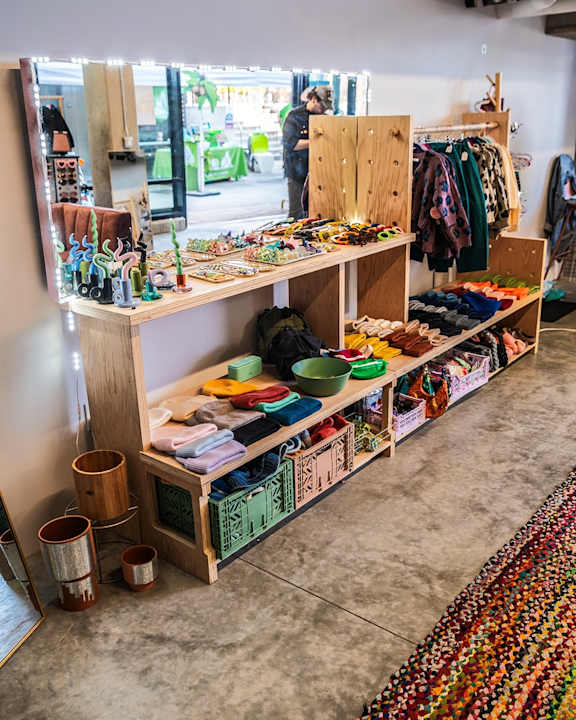 Clothes and Home Goods Items on Display