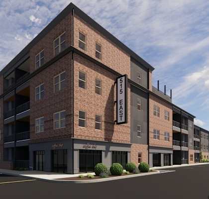 Building Exterior at 515 East (Elkhart) Apartments, Elkhart, Indiana