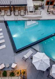 Aerial View of Pool at Lenox Cooper Apartments, Arlington