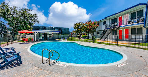 the swimming pool at our apartments