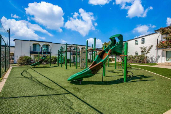 our playground has a variety of equipment for children to play on