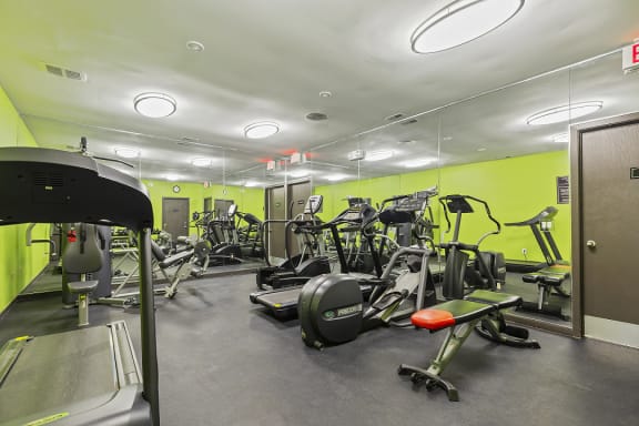 24-hour Fitness Center at Franklin River Apartments, Southfield