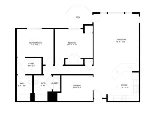 The Egret Floorplan Waterstone Apartments in Minnetonka, MN J The Egret